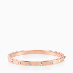 Kate Spade Rose Gold Set in Stone Hinged Bangle ❤